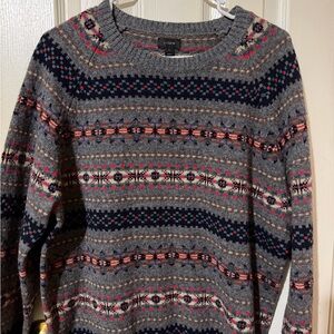 J. Crew Men's Multicolor Striped Crewneck Sweater